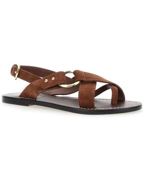 Soeur Flat Sandals - Marrone