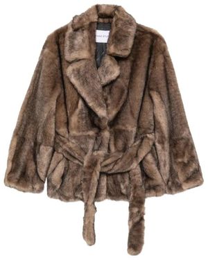 Stand Studio Faux Fur & Shearling Jackets - Marron