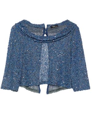 Fely Campo Overhemden ,Blauw ,Pailletten Blouse Met Pailletten