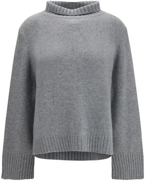 Allude Truien & Vesten ,Grijs ,Kasjmier Cashmere Coltrui