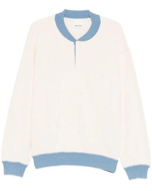 Isabel Marant Cotton Blend Henley Sweater - Weiß