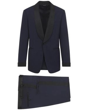 Tom Ford Single Breasted Suits - Blue
