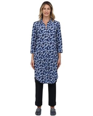 ROSSO35 Overhemdjurk Met Lange Mouwen - Blauw