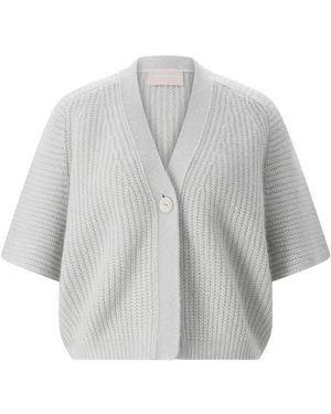 Hemisphere Cropped Boxy Cardigan - Grijs