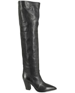 Bettina Vermillon Over-Knee Boots - Noir