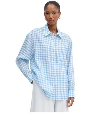 Liu Jo Overhemden ,Blauw ,Vichy Shirt