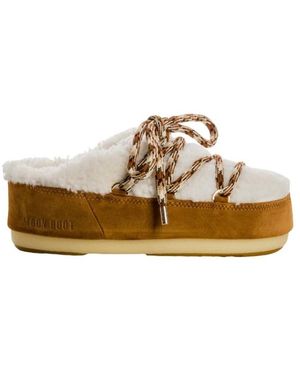 Moon Boot Shearling Suède Muiltjes - Metallic