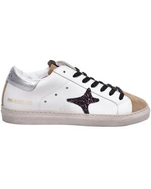 AMA BRAND Klassische Sneaker Aus Echtem Leder - Weiß