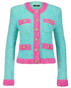Balmain Pastel Gebreid Jasje Met Gouden Knopen - Groen