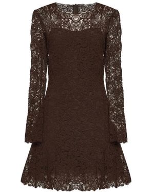 Ermanno Scervino Kleedjes ,Bruin ,Polyester Jurken
