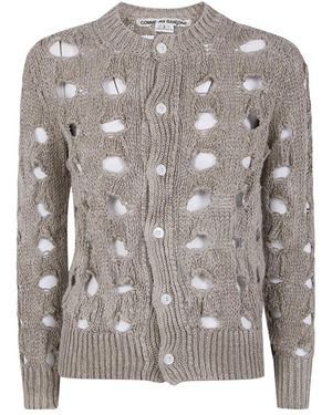 Comme des Garçons Truien & Vesten ,Cardigan Met Ronde Hals - Grijs