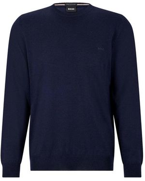 BOSS Herren Wollpullover Botto-L 50476364 - Blau