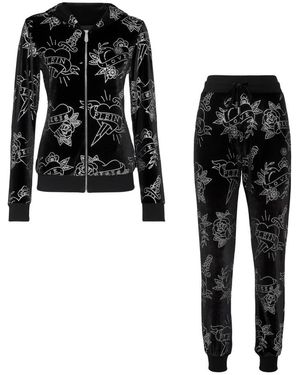 Philipp Plein Jogging Tracksuit: Top/Hosen Love - Schwarz