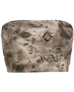 Cortana Ryo, Bikini-Bandeau Diamantmuster - Braun
