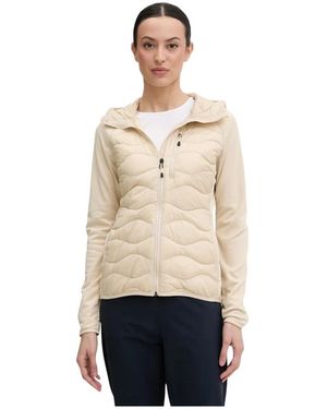 Peak Performance Fitness ,Polyester Helium Hybrid Down Hood Jacket - Naturel