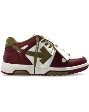 Off-White c/o Virgil Abloh Schoenen ,Rood ,Leer Out Of Office Sneakers - Bruin