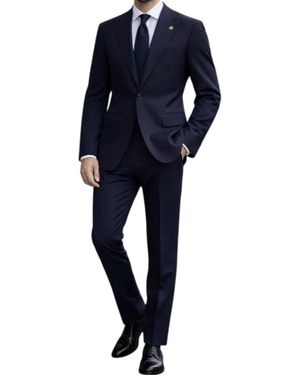 Manuel Ritz Single Breasted Suits - Blue