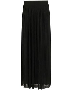 Peserico Rokken ,Zwart ,Polyester Plissé Asymmetrical Skirt