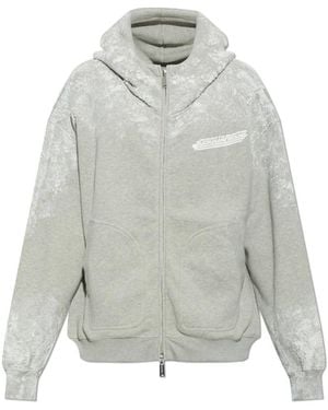 DSquared² Hoodies & Sweatvesten ,Grijs ,Katoen Katoenen Hoodie Met Logo