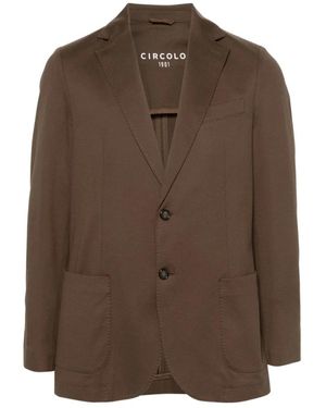 Circolo 1901 Single-Breasted Katoenen Blazer - Bruin