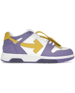 Off-White c/o Virgil Abloh Weiße Lila Gelbe Sneaker Retro-Stil - Blau