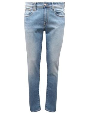 CYCLE Blauwe Skinny Bleached Destroyed Touch Jeans