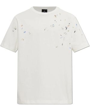 Paul Smith T-Shirt Met Kleurrijke Print - Wit