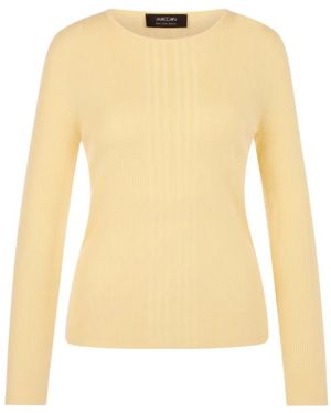 Marc Cain Truien & Vesten ,Geel ,Katoen Jacquard Print Katoenmix Trui