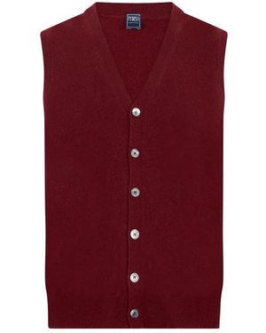 Fedeli Sleeveless Knitwear - Rosso