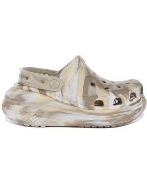 Crocs™ Marbled Croslite Platform Clogs - Grey