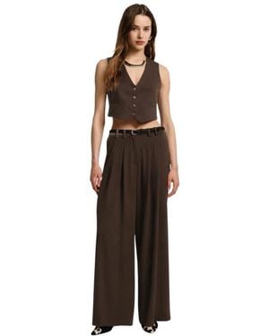 Please Wide Trousers - Brown