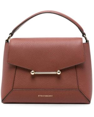 Strathberry Tassen ,Bruin ,Leer Tas - Rood