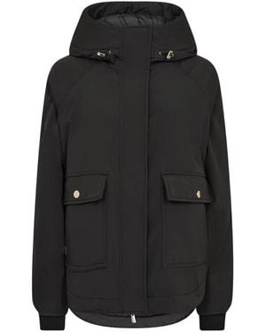 Mos Mosh Jassen ,Zwart ,Leer Mmcali Parka Jas