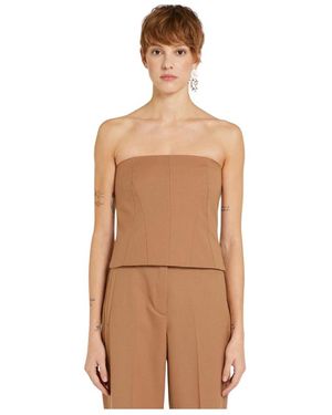 Marella Tops ,Bruin ,Wol Bustier Top