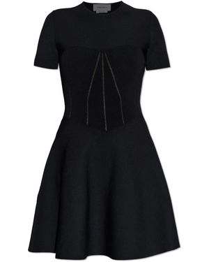 McQueen Jurk Met Korte Mouwen - Zwart