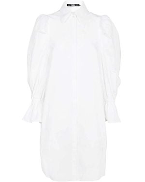Karl Lagerfeld Shirt Dresses - Blanc
