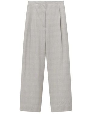 Lardini Broeken ,Grijs ,Wol Wide Broeken