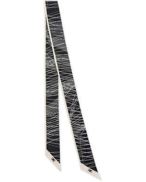 Elisabetta Franchi Silk Twill Bandeaux - Zwart