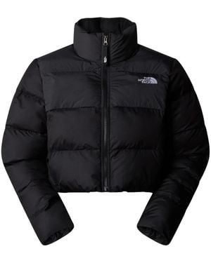 The North Face Fitness ,Zwart ,Leer Cropped Saikuru Jacket