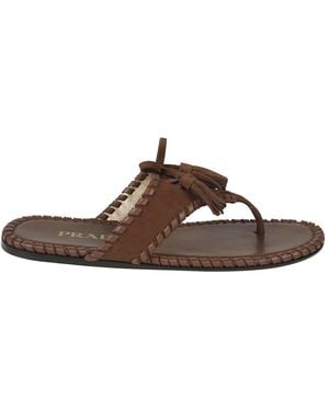 Prada Flip Flops - Brown
