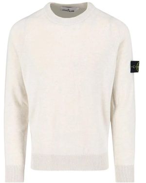 Stone Island Graue Pullover Für Männer - Weiß