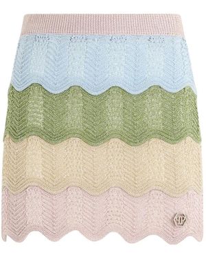 Philipp Plein Rokken ,Veelkleurig ,Mini Rok Color Wave - Groen