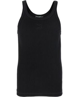Dolce & Gabbana Schwarzes Besticktes Top