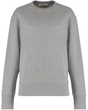 DARKPARK Truien & Vesten ,Grijs ,Katoen Crewneck Sweater Don'T Take Me Off Ever