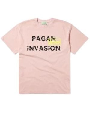 Aries Tops ,Roze ,Katoen Pagan Invasion T-Shirt
