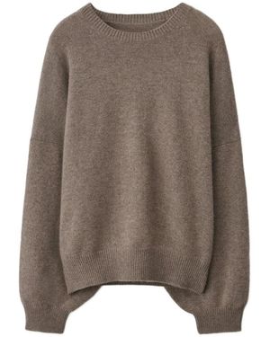 Lisa Yang Round-Neck Knitwear - Marron
