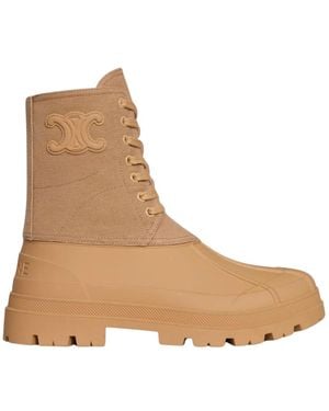 Celine Lace-Up Boots - Brown