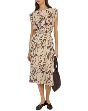 Yerse Manilas Midi Kleid - Natur