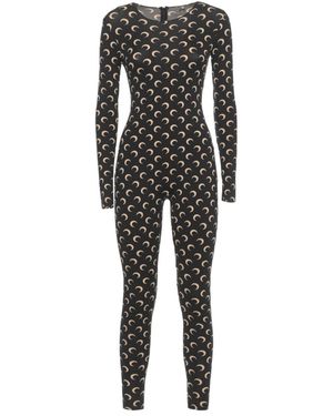 Marine Serre Moon Printed Catsuit - Zwart