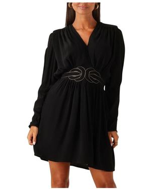 Louizon Elegantes Schwarzes Kleid Filante Stil